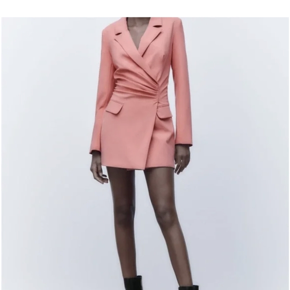 Zara ,Mauve Pink Women's Blazer Dress, Size Xxl - Picture 1 of 4